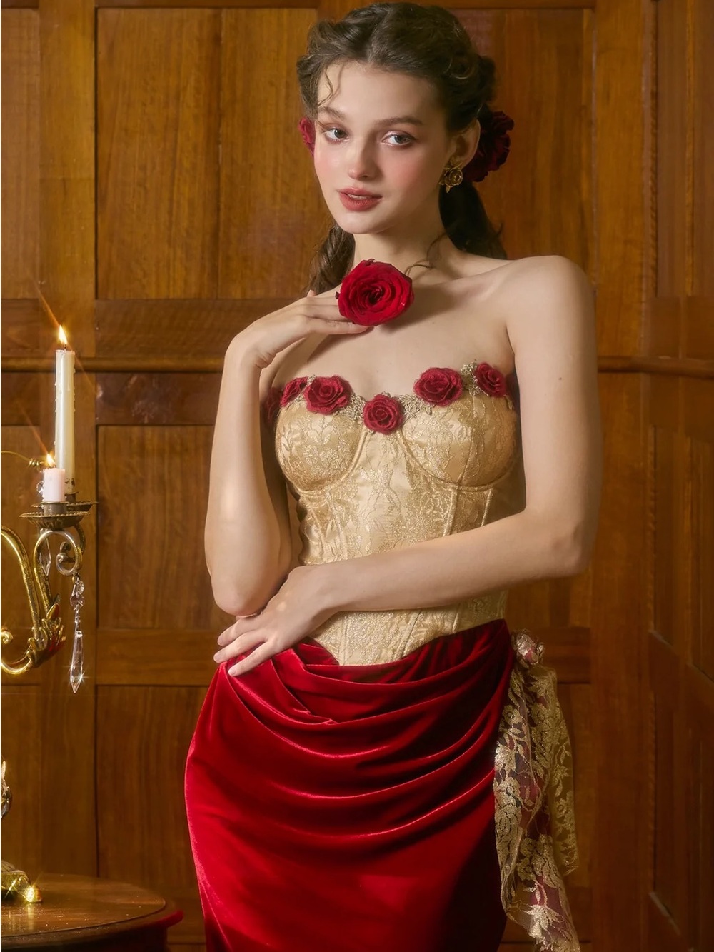 NEW LaceMade Wild Rose Spain Corset Dress Size XS - Picture 6 of 16